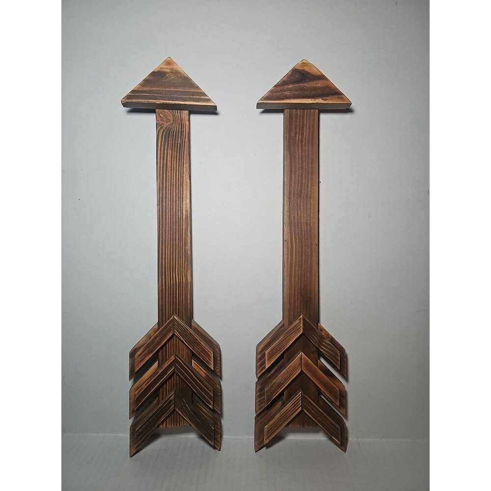 Set Of 2 Rustic Wooden Arrows Farmhouse Cottage
